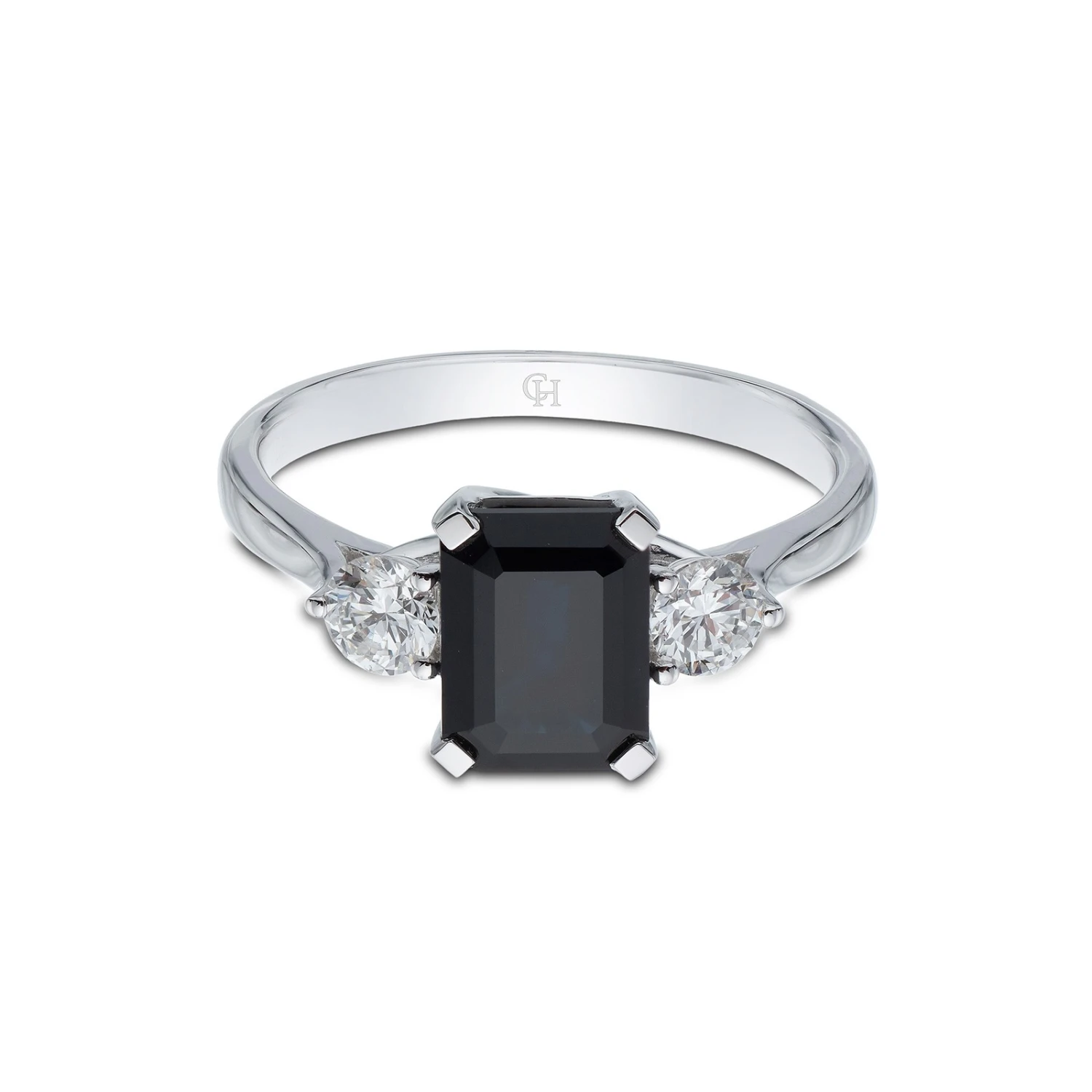 Chisholm Hunter 18ct White Gold Mixed Cut Sapphire And Diamond 2.36ct Three Stone Ring 4 Chisholm Hunter 18ct White Gold Mixed Cut Sapphire And Diamond 2.36ct Three Stone Ring - Image 2