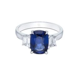 Chisholm Hunter 18ct White Gold Oval Cut 3.12ct Sapphire And 0.60ct Diamond Three Stone Ring 11 Chisholm Hunter 18ct White Gold Oval Cut 3.12ct Sapphire And 0.60ct Diamond Three Stone Ring -Chisholm Hunter 13 110 05 0056 d 1