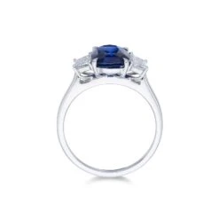 Chisholm Hunter 18ct White Gold Oval Cut 3.12ct Sapphire And 0.60ct Diamond Three Stone Ring 12 Chisholm Hunter 18ct White Gold Oval Cut 3.12ct Sapphire And 0.60ct Diamond Three Stone Ring -Chisholm Hunter 13 110 05 0056 d 2