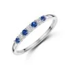 Chisholm Hunter 18ct White Gold Brilliant Cut 0.12ct Sapphire And 0.10ct Diamond Eternity Ring
