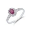 Chisholm Hunter 9ct White Gold Oval Cut Ruby 0.13ct Diamond Halo Ring 2 Chisholm Hunter 9ct White Gold Oval Cut Ruby 0.13ct Diamond Halo Ring -Chisholm Hunter 13 111 03 0042