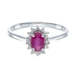 Chisholm Hunter 9ct White Gold Oval Cut 0.50ct Ruby And 0.55ct Diamond Cluster Ring 11 Chisholm Hunter 9ct White Gold Oval Cut 0.50ct Ruby And 0.55ct Diamond Cluster Ring -Chisholm Hunter 13 111 03 0044 d 1