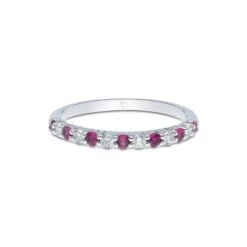 Chisholm Hunter 9ct White Gold Brilliant Cut Ruby And Diamond 0.41ct Eternity Ring -Chisholm Hunter 13 111 11 0004b