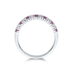 Chisholm Hunter 9ct White Gold Brilliant Cut Ruby And Diamond 0.41ct Eternity Ring -Chisholm Hunter 13 111 11 0004c