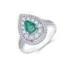 Chisholm Hunter 18ct White Gold Pear Cut 0.75ct Emerald & Diamond Halo Ring 2 Chisholm Hunter 18ct White Gold Pear Cut 0.75ct Emerald & Diamond Halo Ring -Chisholm Hunter 13 112 01 0065