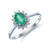 Chisholm Hunter 9ct White Gold 0.50ct Oval Emerald And 0.55ct Diamond Cluster Ring 2 Chisholm Hunter 9ct White Gold 0.50ct Oval Emerald And 0.55ct Diamond Cluster Ring -Chisholm Hunter 13 112 03 0016 p 1