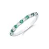 Chisholm Hunter 18ct White Gold Brilliant Cut Emerald And 0.18ct Diamond Eternity Ring -Chisholm Hunter 13 112 09 0018