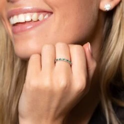 Chisholm Hunter 18ct White Gold Brilliant Cut Emerald And 0.18ct Diamond Eternity Ring 11 Chisholm Hunter 18ct White Gold Brilliant Cut Emerald And 0.18ct Diamond Eternity Ring -Chisholm Hunter 13 112 09 0018 b