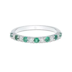Chisholm Hunter 18ct White Gold Brilliant Cut Emerald And 0.18ct Diamond Eternity Ring 9 Chisholm Hunter 18ct White Gold Brilliant Cut Emerald And 0.18ct Diamond Eternity Ring -Chisholm Hunter 13 112 09 0018b