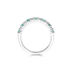 Chisholm Hunter 18ct White Gold Brilliant Cut Emerald And 0.18ct Diamond Eternity Ring 10 Chisholm Hunter 18ct White Gold Brilliant Cut Emerald And 0.18ct Diamond Eternity Ring -Chisholm Hunter 13 112 09 0018c