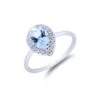 Chisholm Hunter 18ct White Gold Pear Cut Aquamarine 1.30ct Diamond Halo Ring 2 Chisholm Hunter 18ct White Gold Pear Cut Aquamarine 1.30ct Diamond Halo Ring -Chisholm Hunter 13 113 01 0019