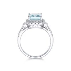Chisholm Hunter 18ct White Gold Brilliant Cut Diamond And Baguette Cut Aquamarine 0.34ct And 2.50ct Cluster Ring 12 Chisholm Hunter 18ct White Gold Brilliant Cut Diamond And Baguette Cut Aquamarine 0.34ct And 2.50ct Cluster Ring -Chisholm Hunter 13 113 01 0034c