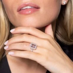 Chisholm Hunter 18ct White Gold Cushion Cut 2.36ct Morganite And 0.48ct Diamond Cluster Ring 17 Chisholm Hunter 18ct White Gold Cushion Cut 2.36ct Morganite And 0.48ct Diamond Cluster Ring -Chisholm Hunter 13 116 01 0029 om 1