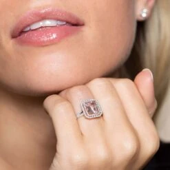 Chisholm Hunter 18ct White Gold Cushion Cut 2.36ct Morganite And 0.48ct Diamond Cluster Ring 16 Chisholm Hunter 18ct White Gold Cushion Cut 2.36ct Morganite And 0.48ct Diamond Cluster Ring -Chisholm Hunter 13 116 01 0029 om 2