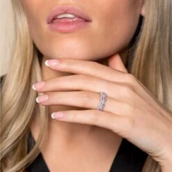 Chisholm Hunter 9ct White Gold Brilliant Cut Pink Sapphire 0.75ct Diamond Halo Fancy Band 15 Chisholm Hunter 9ct White Gold Brilliant Cut Pink Sapphire 0.75ct Diamond Halo Fancy Band -Chisholm Hunter 13 116 03 0004 ls 1