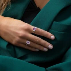 Chisholm Hunter 18ct White Gold 0.83ct Diamond 2.28ct Pink Sapphire Three Stone 18 Chisholm Hunter 18ct White Gold 0.83ct Diamond 2.28ct Pink Sapphire Three Stone -Chisholm Hunter 13 116 05 0005 ls 1