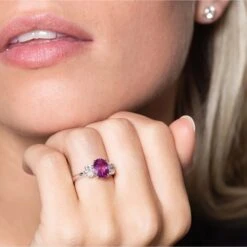 Chisholm Hunter 18ct White Gold 0.83ct Diamond 2.28ct Pink Sapphire Three Stone 20 Chisholm Hunter 18ct White Gold 0.83ct Diamond 2.28ct Pink Sapphire Three Stone -Chisholm Hunter 13 116 05 0005 om 1