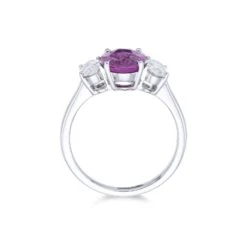 Chisholm Hunter 18ct White Gold 0.83ct Diamond 2.28ct Pink Sapphire Three Stone 16 Chisholm Hunter 18ct White Gold 0.83ct Diamond 2.28ct Pink Sapphire Three Stone -Chisholm Hunter 13 116 05 0005c
