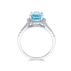 Chisholm Hunter 18ct White Gold Round Brilliant Diamond 0.23ct And Oval Blue Topaz 2.00ct Halo Ring 11 Chisholm Hunter 18ct White Gold Round Brilliant Diamond 0.23ct And Oval Blue Topaz 2.00ct Halo Ring -Chisholm Hunter 13 117 04 0009c 1