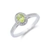 Chisholm Hunter 9ct White Gold Solitaire Oval Cut Peridot And Diamond 0.53ct Halo Ring 2 Chisholm Hunter 9ct White Gold Solitaire Oval Cut Peridot And Diamond 0.53ct Halo Ring -Chisholm Hunter 13 118 04 0030