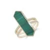 Chisholm Hunter 18ct Yellow Gold Malachite 0.40ct Diamond Ring -Chisholm Hunter 13 118 16 0003