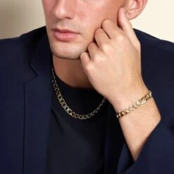 Chisholm Hunter 9ct Yellow Gold Gents 20' 9.65mm Curb Chain Necklace -Chisholm Hunter 14 153 01 0015 and 14 153 05 0006 ls 3