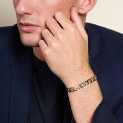 Chisholm Hunter 9ct Yellow Gold Gents 9.65mm Curb Bracelet -Chisholm Hunter 14 153 05 0006 ls 2