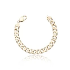 Chisholm Hunter 9ct Yellow Gold Gents 9.65mm Curb Bracelet