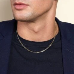 Chisholm Hunter 18ct Yellow Gold Gents 18' 3.10mm Curb Chain Necklace -Chisholm Hunter 14 153 08 0001 ls 2