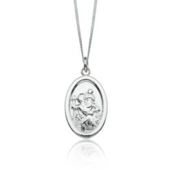 Chisholm Hunter Silver Mini St Christopher Pendant