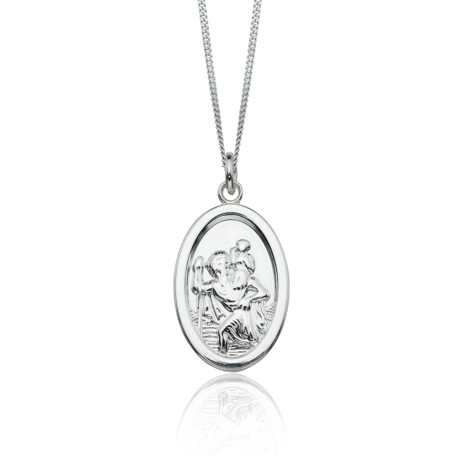 Chisholm Hunter Silver Mini St Christopher Pendant 3 Chisholm Hunter Silver Mini St Christopher Pendant