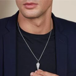 Chisholm Hunter Sterling Silver Herringbone Arrow Mens Pendant Necklace 11 Chisholm Hunter Sterling Silver Herringbone Arrow Mens Pendant Necklace -Chisholm Hunter 14 154 02 0008 ls 4