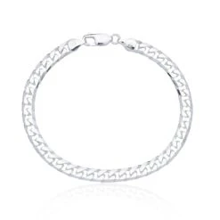 Chisholm Hunter Silver Gents 5.8mm Curb Bracelet