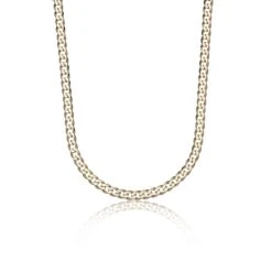 Chisholm Hunter Mens Gold Plated Sterling Silver Curb Chain Necklace