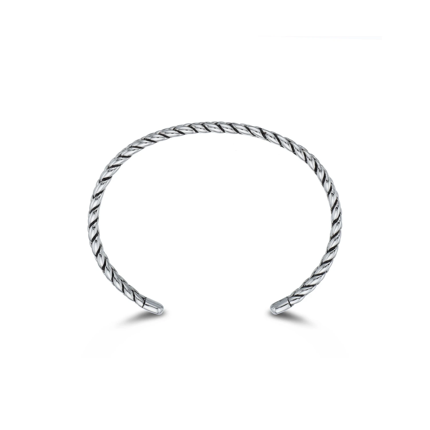 Chisholm Hunter Sterling Silver Herringbone Cuff Bangle 6 Chisholm Hunter Sterling Silver Herringbone Cuff Bangle - Image 4