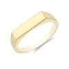 Chisholm Hunter 9ct Yellow Gold Plated Silver Rectangular Signet Ring