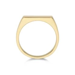 Chisholm Hunter 9ct Yellow Gold Plated Silver Rectangular Signet Ring -Chisholm Hunter 14 154 06 0001 silver gents yellow gold plated rectangular signet ring 3