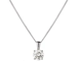 Chisholm Hunter 18ct White Gold Brilliant Cut 1.00ct Diamond Pendant