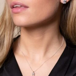 Chisholm Hunter 18ct White Gold Emerald Cut 1.00ct Diamond Solitaire Pendant Necklace 11 Chisholm Hunter 18ct White Gold Emerald Cut 1.00ct Diamond Solitaire Pendant Necklace -Chisholm Hunter 15 119 01 0176 15 126 04 0021 ls 1