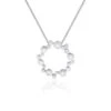 Chisholm Hunter 18ct White Gold 0.62ct Rub Over Diamond Pendant