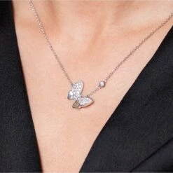 Chisholm Hunter 9ct White Gold Brilliant Cut 0.40ct Diamond Butterfly Pendant -Chisholm Hunter 15 119 02 0231 om 1 1