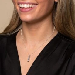 Chisholm Hunter 18ct White Gold Approx 1.00ct Diamond Drop Necklace -Chisholm Hunter 15 119 05 0034 18ct white gold approx 1.00ct diamond drop necklace 1