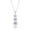 Chisholm Hunter 18ct White Gold Approx 1.00ct Diamond Drop Necklace