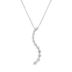 Chisholm Hunter 18ct White Gold 1.50ct Diamond Drop Necklace