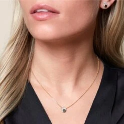 Chisholm Hunter 18ct Yellow Gold Diamond 0.07ct Disk Pendant -Chisholm Hunter 15 119 07 0017 om 1