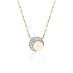 Chisholm Hunter 18ct Yellow Gold Diamond 0.07ct Disk Pendant