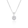 Chisholm Hunter 9ct White Gold Brilliant Cut 0.05ct Diamond Cluster Pendant -Chisholm Hunter 15 119 12 0031 p 1 1