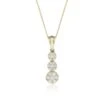 Chisholm Hunter 9ct Yellow Gold Round Brilliant 0.50ct Diamond Triple Drop Cluster Pendant -Chisholm Hunter 15 119 17 0007 p 1