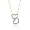 Chisholm Hunter 9ct 2 Colour Gold Brilliant Cut 0.06ct Diamond Double Heart Pendant 1 Chisholm Hunter 9ct 2 Colour Gold Brilliant Cut 0.06ct Diamond Double Heart Pendant -Chisholm Hunter 15 119 18 0017 3