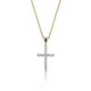 Chisholm Hunter 9ct Yellow Gold Brilliant Cut 0.15ct Diamond Cross Pendant -Chisholm Hunter 15 119 20 0009 hero